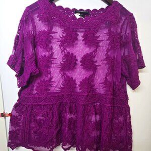 LANE BRYANT LACE TOP